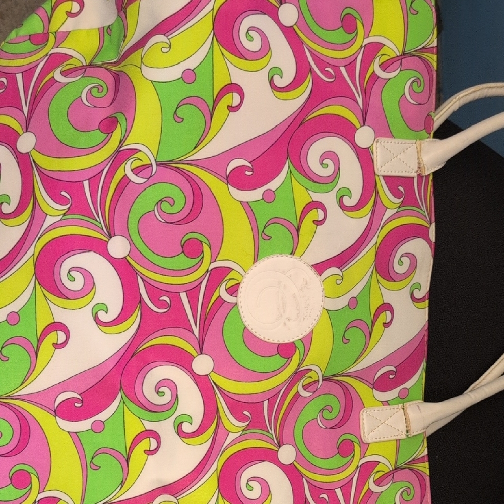 Large BEAUTICONTROL Colorful Patterned Tote Bag